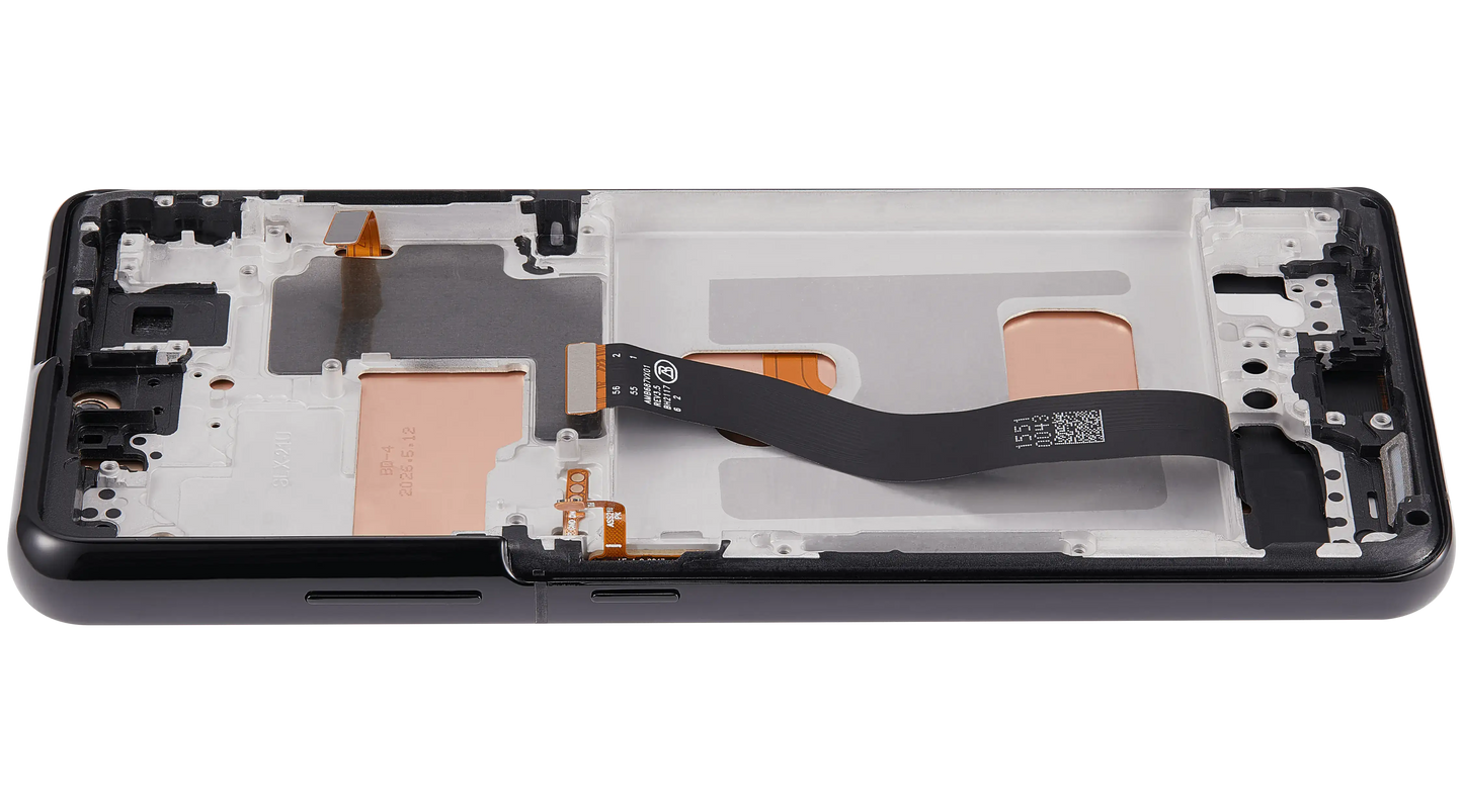 LCD Assembly With Frame (Without FingerPrint Sensor) For Samsung Galaxy S21 Ultra (US & International)(Aftermarket: Incell)(Phantom Black)