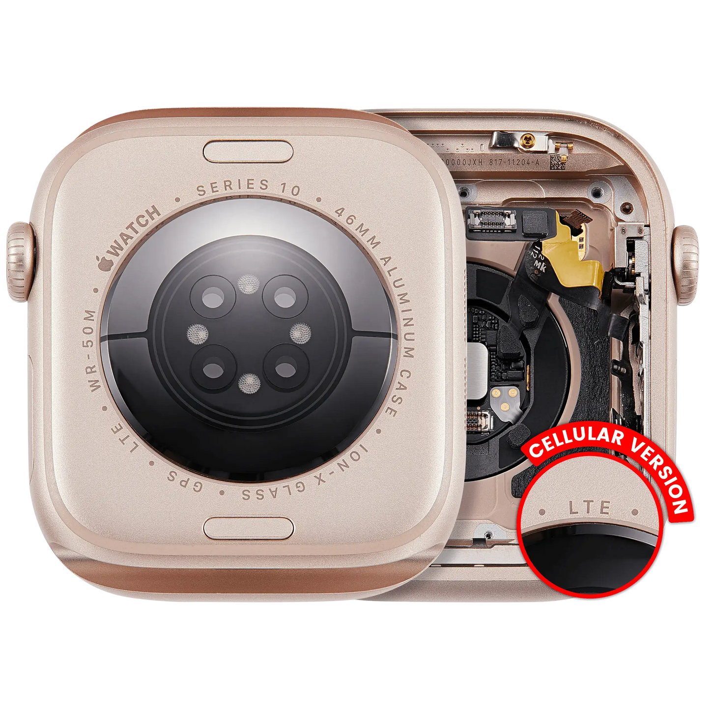 Housing Assembly Compatible For Watch Series 10 (46MM) (LTE Version) (Titanium / Gold)