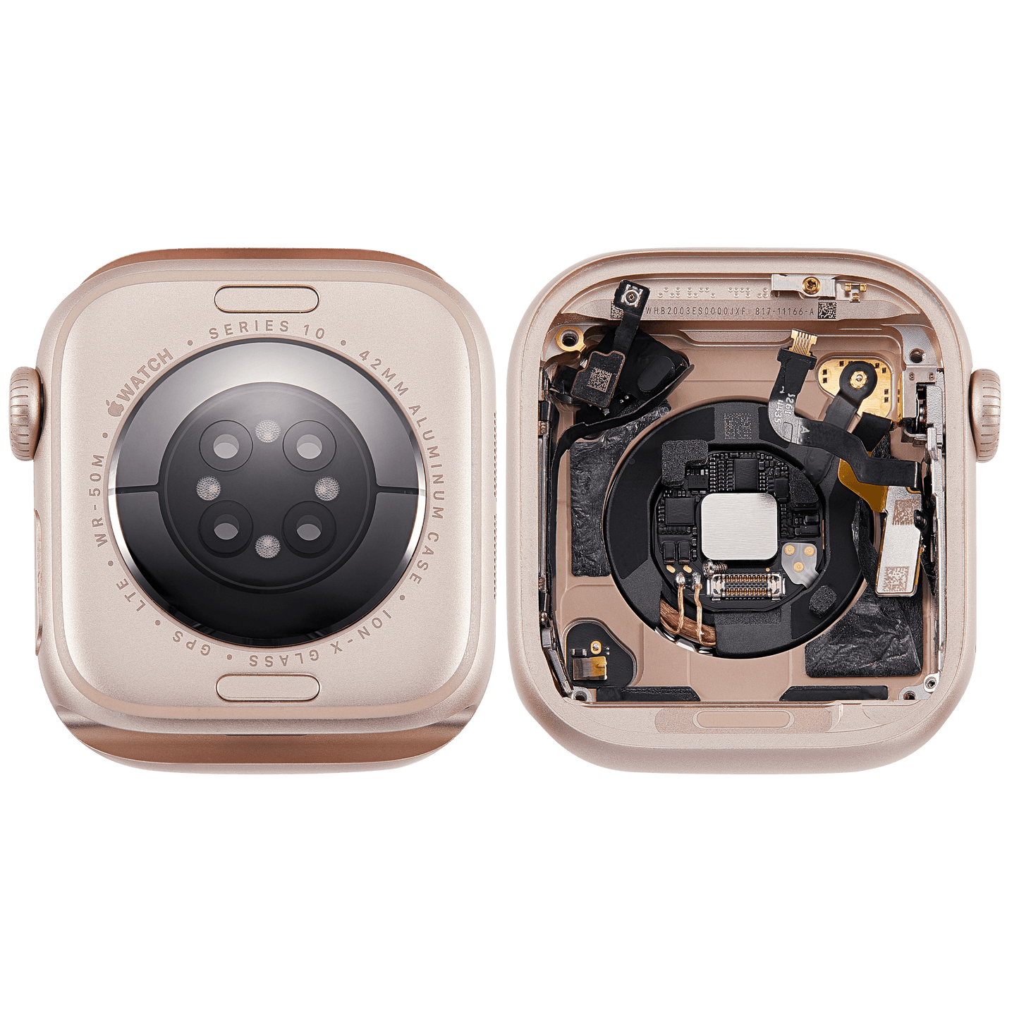 Housing Assembly Compatible For Watch Series 10 (42MM) (LTE Version) (Titanium / Gold)