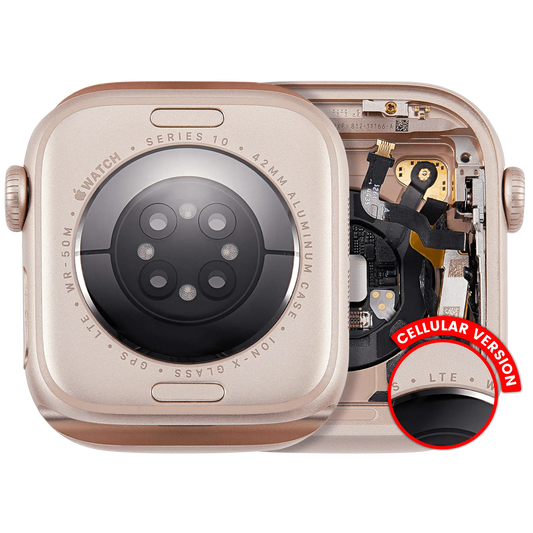 Housing Assembly Compatible For Watch Series 10 (42MM) (LTE Version) (Titanium / Gold)