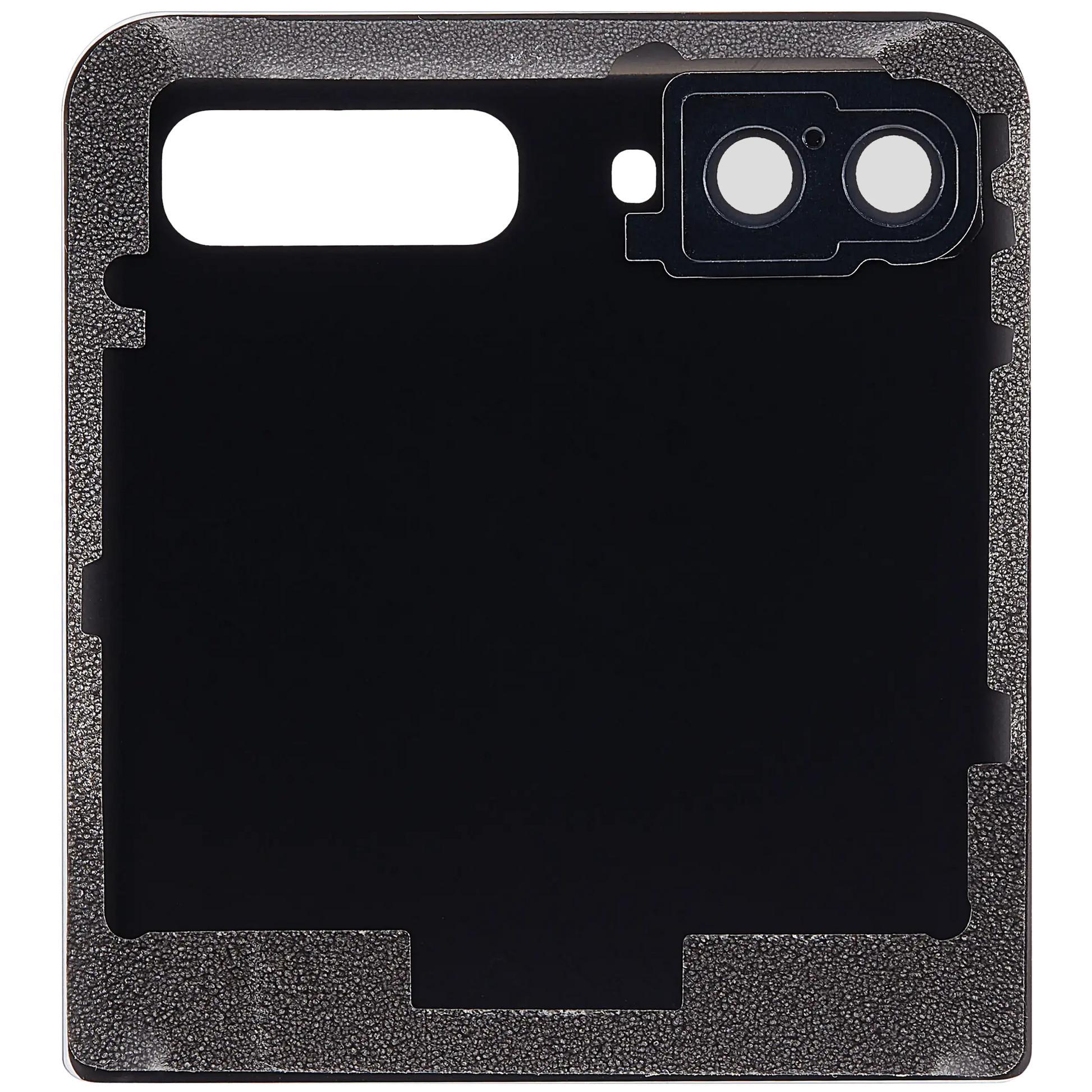 Top Back Cover Glass With Camera Lens For Samsung Galaxy Z Flip 4G (F700) / Z Flip 5G (F707) (Aftermarket Plus) (Mystic Gray) - Back View