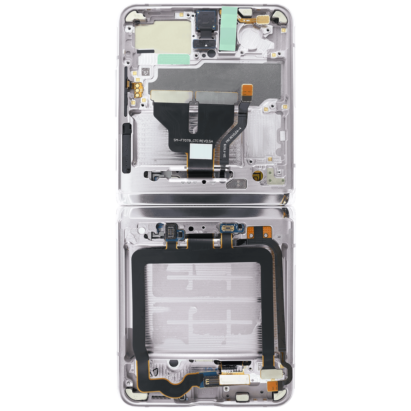 Inner OLED Assembly With Frame For Samsung Galaxy Z Flip 5G (US & International Version) (Refurbished) (Mirror Purple) - Side View