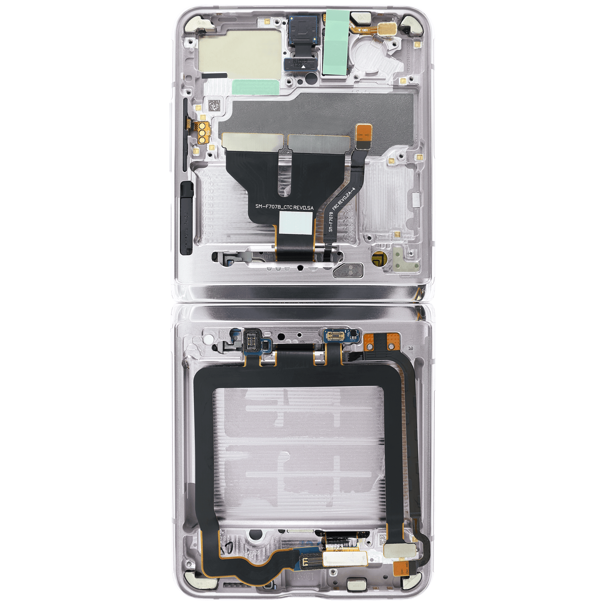 Inner OLED Assembly With Frame For Samsung Galaxy Z Flip 5G (US & International Version) (Refurbished) (Mirror Purple) - Side View