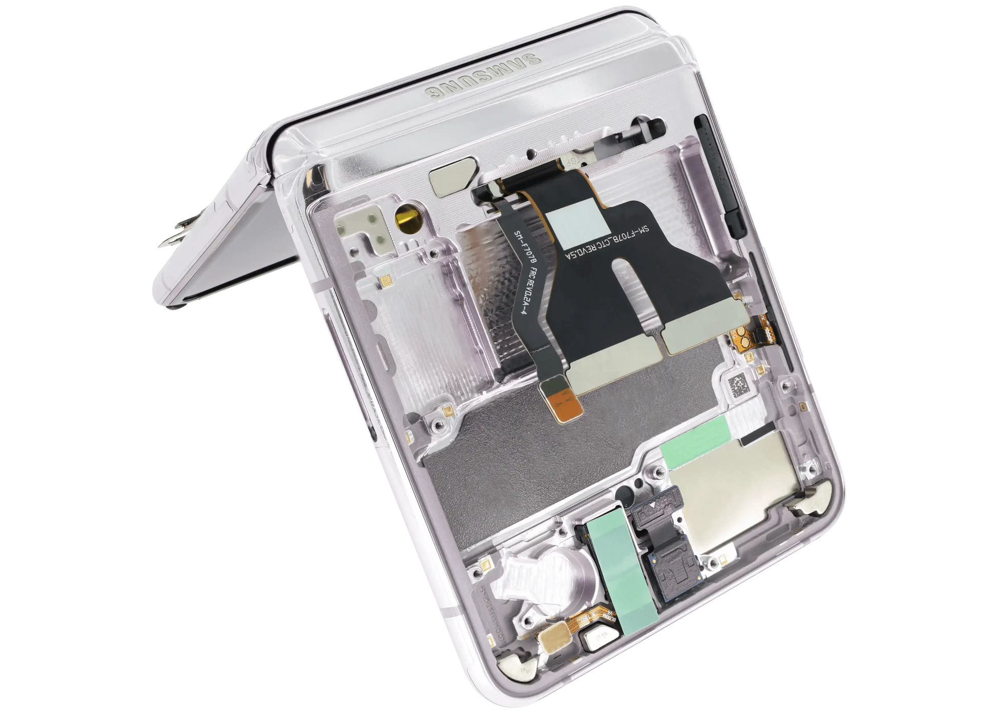 Inner OLED Assembly With Frame For Samsung Galaxy Z Flip 5G (US & International Version) (Refurbished) (Mirror Purple) - Detailed View