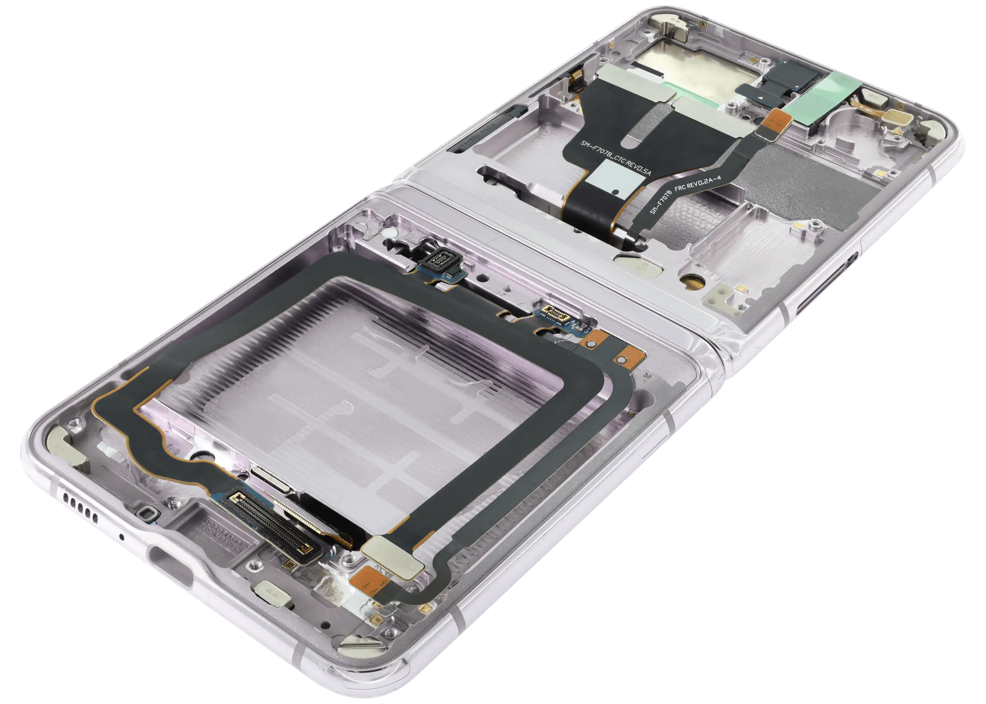 Inner OLED Assembly With Frame For Samsung Galaxy Z Flip 5G (US & International Version) (Refurbished) (Mirror Purple) - View 5
