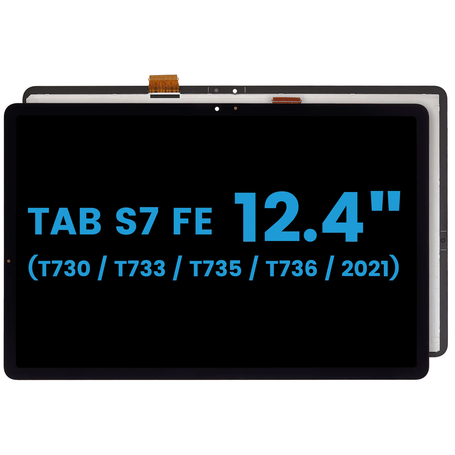 LCD Assembly Without Frame For Samsung Galaxy Tab S7 FE 12.4"(T730 / T733 / T735 / T736) (2021) (Aftermarket) (Black) - product image 1
