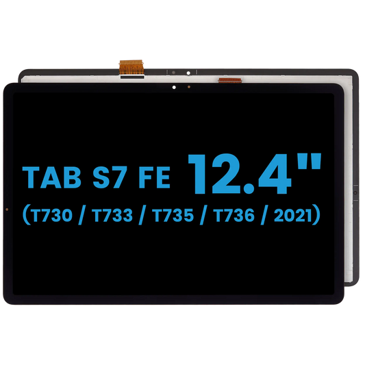 LCD Assembly Without Frame For Samsung Galaxy Tab S7 FE 12.4"(T730 / T733 / T735 / T736) (2021) (Aftermarket) (Black) - product image 1