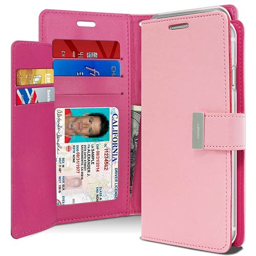Light Pink Rich Diary Mercury for Samsung Galaxy S20 Plus