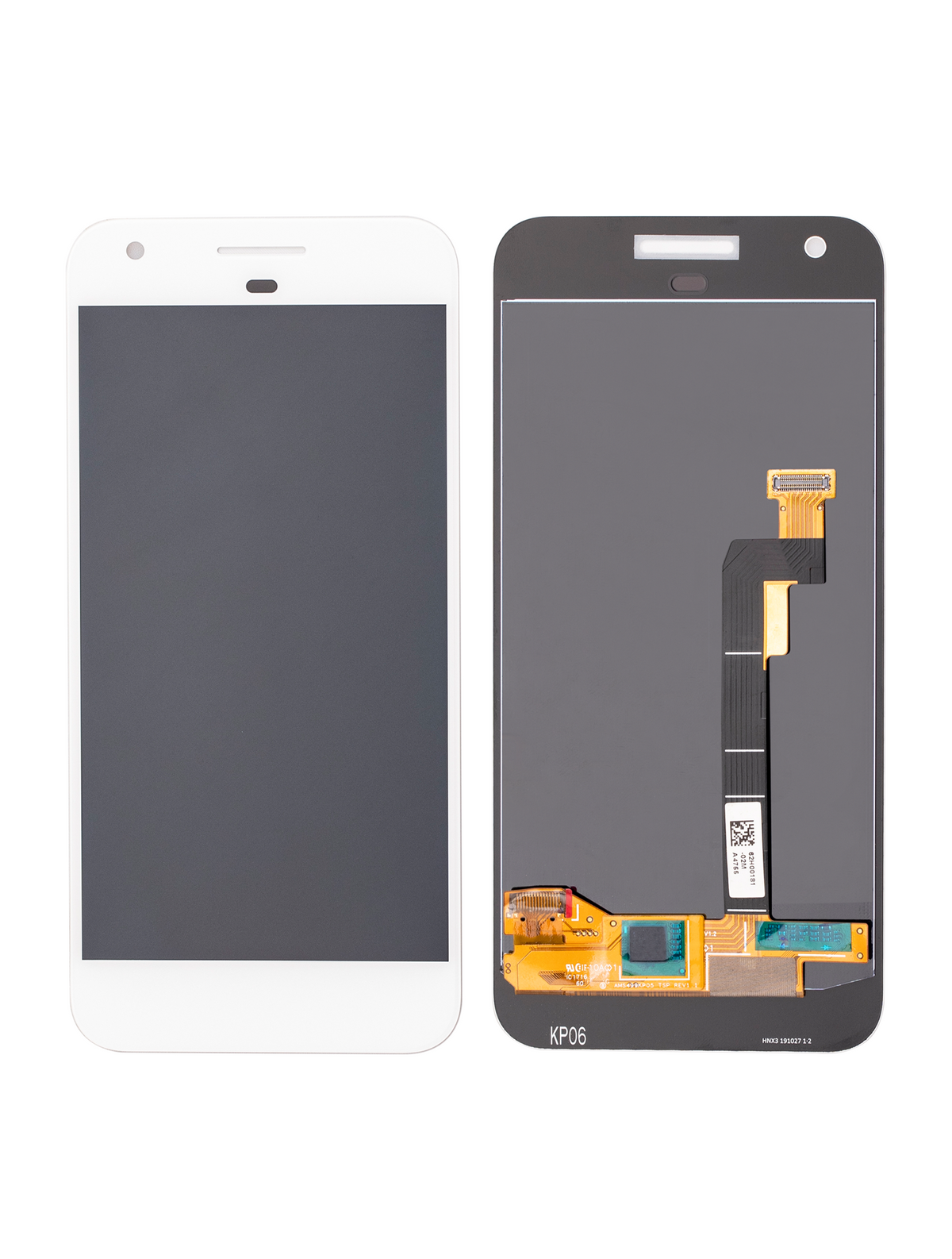 OLED Assembly Without Frame For Google Pixel (Refurbished) (White) - replacement part additional angle