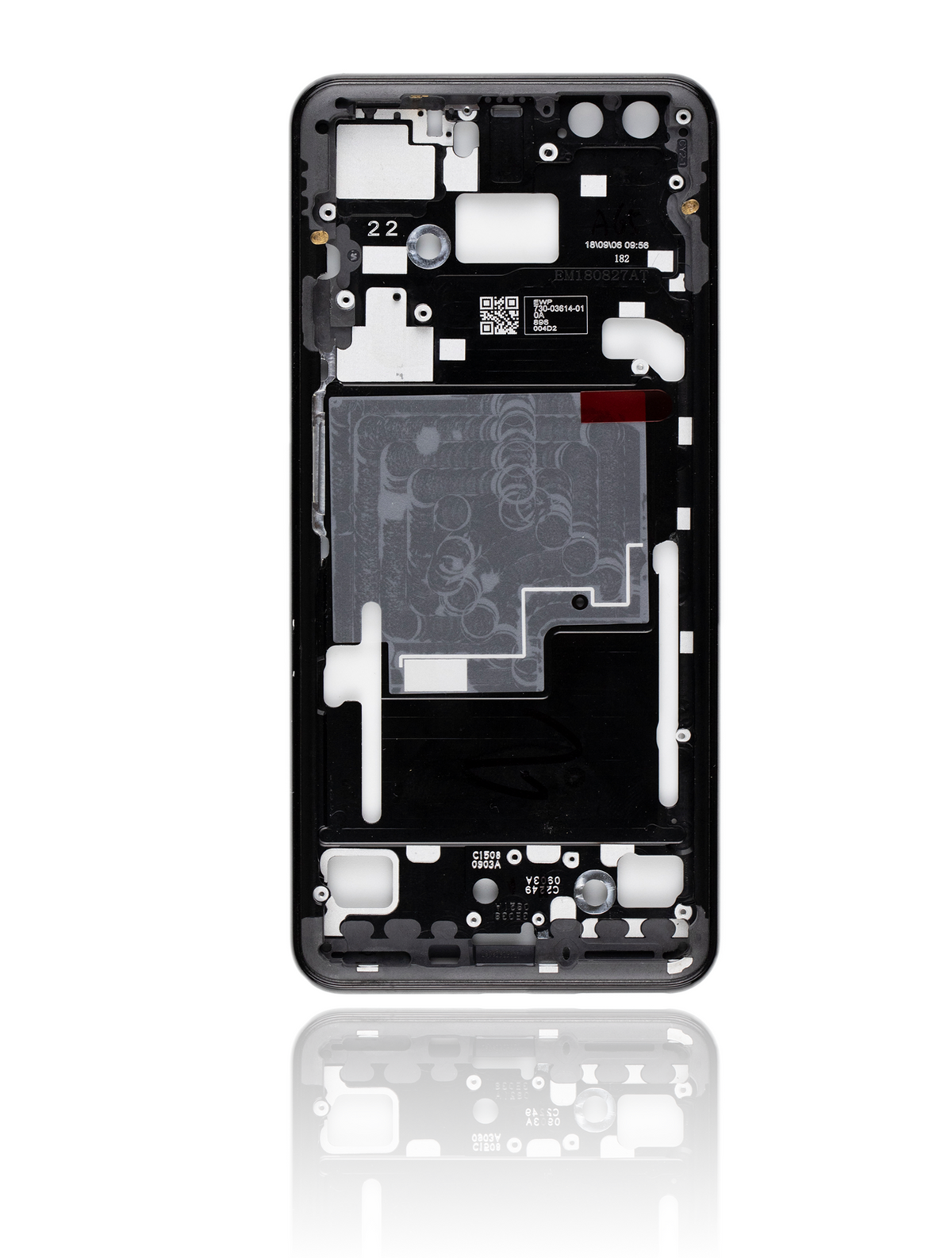 Mid-Frame Housing For Google Pixel 3 (Black) - phone repair part close-up