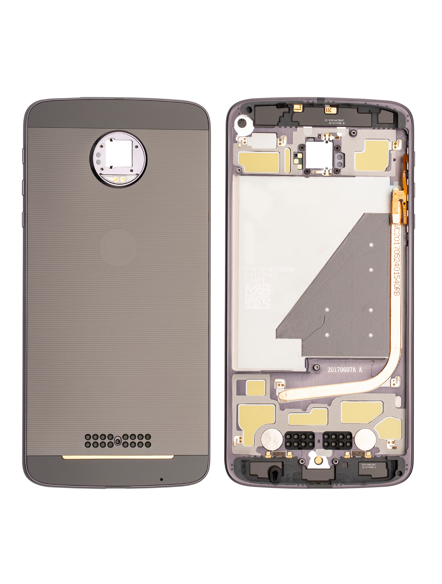 Mid Frame Housing For Motorola Moto Z Droid (XT1650 / 2016) - Motorola replacement part, secondary detail view, SKU 107082031313