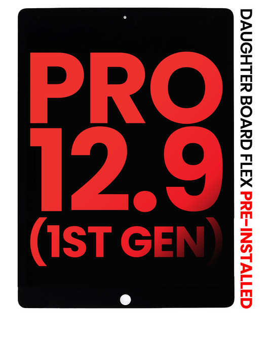 LCD Assembly With Digitizer & Daughter Board Flex Pre-Installed For iPad Pro 12.9" 1st Gen (2015) (Aftermarket Plus) (Black)