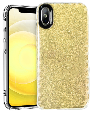 Silicone Glitter Case For X/XS Gold