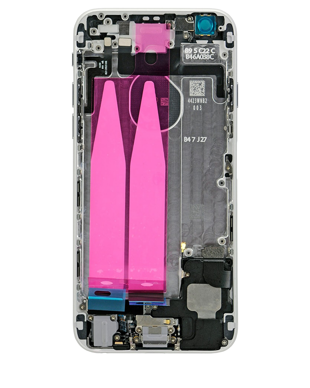 Back Housing W/ Small Parts For iPhone 6 (Used OEM Pull: Grade A) (Silver)