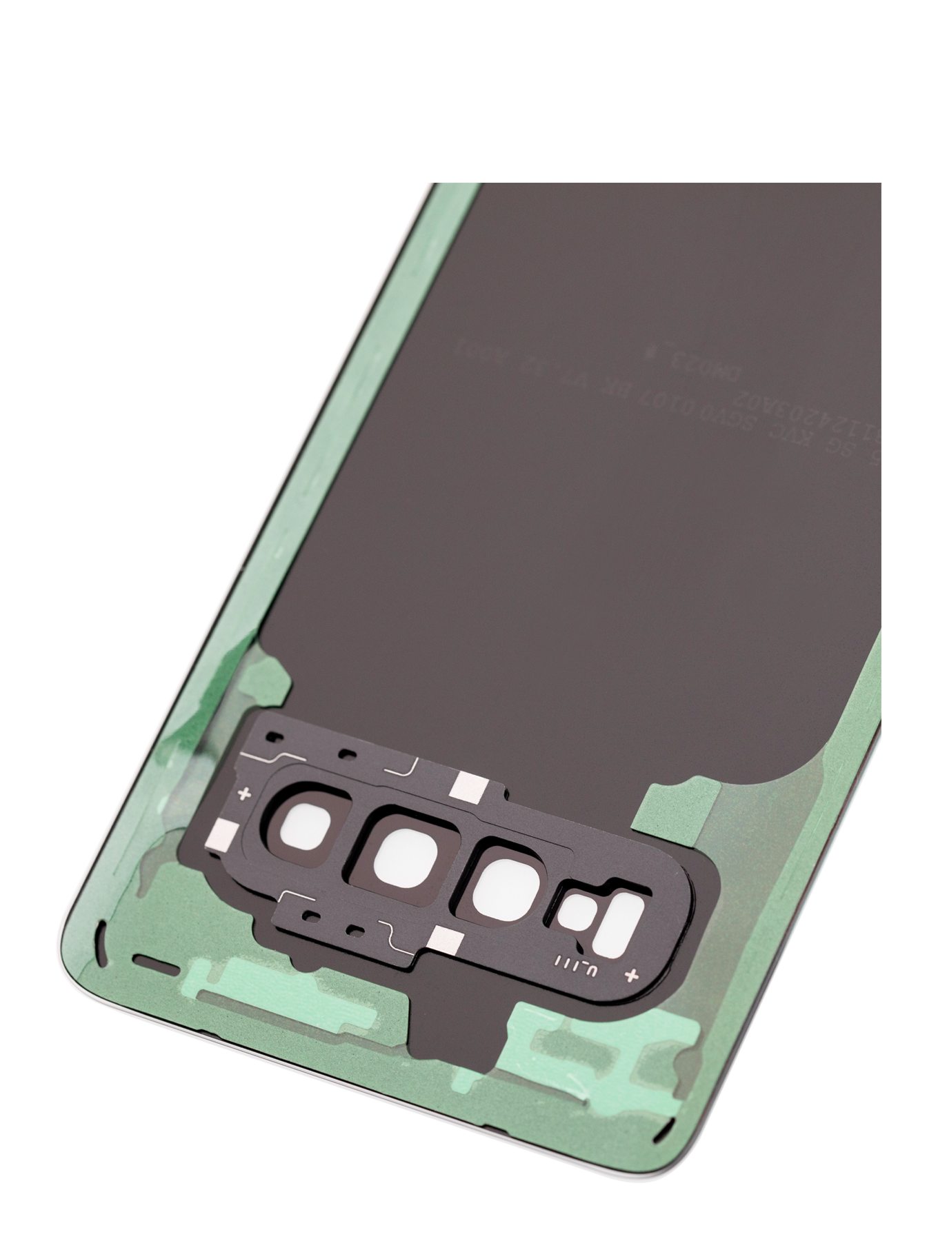 Back cover Glass With Camera Lens For Samsung Galaxy S10 (No Logo) (Aftermarket Plus) (Prism Black)