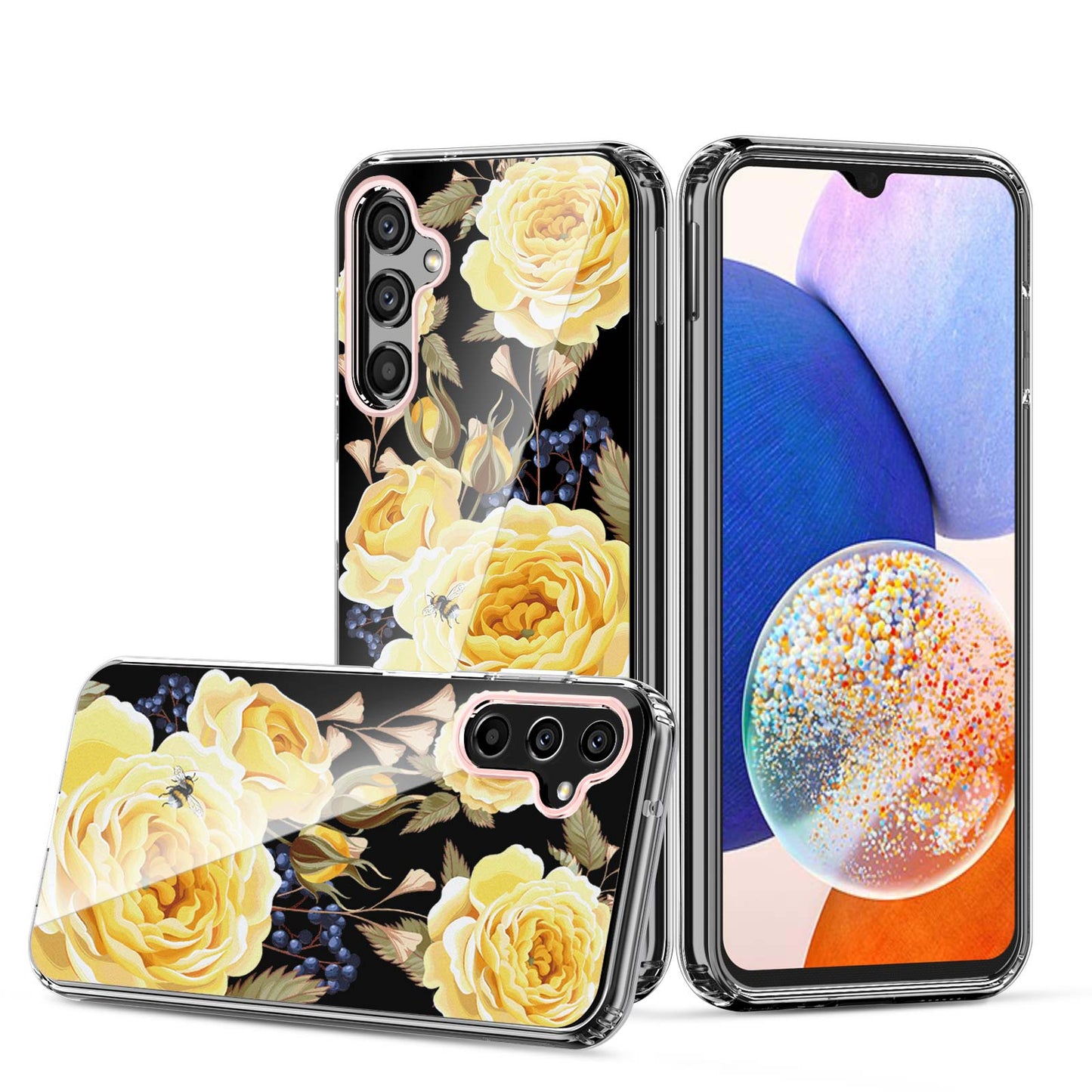 Clear Graphic Case (Yellow Rose) for Samsung A13 5G