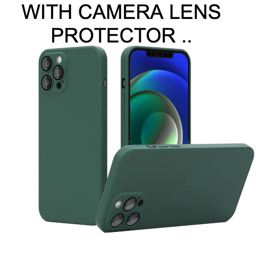Silicone Case with Camera Protection for iPhone 13 - Army