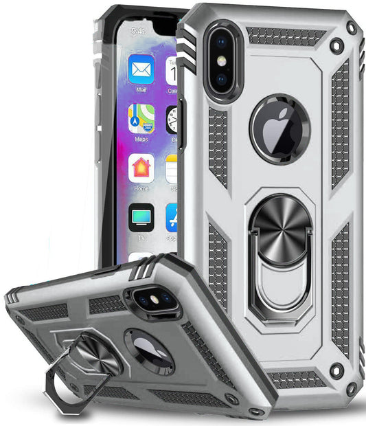 Hybrid Ring Case for iPhone X / Xs Silver