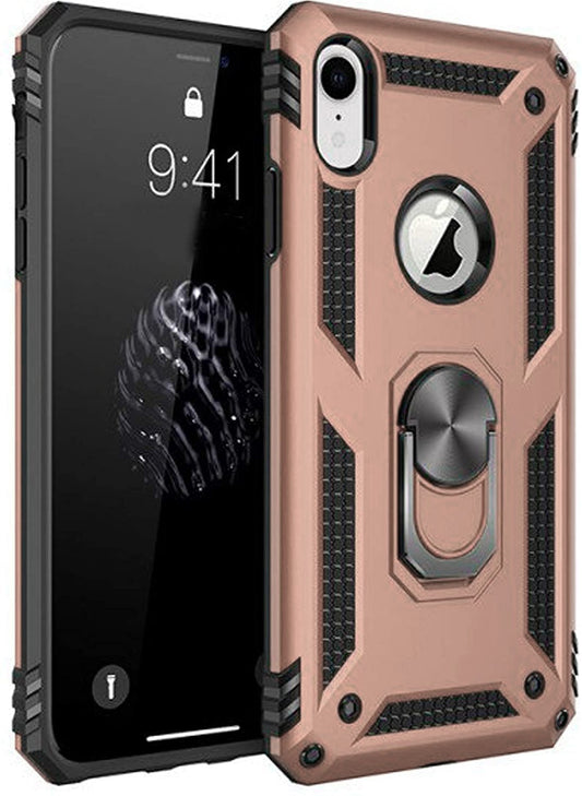 Hybrid Ring Case for iPhone Xr Rose Gold