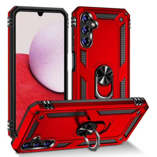 Red Hybrid Ring Case for Samsung A14 5G