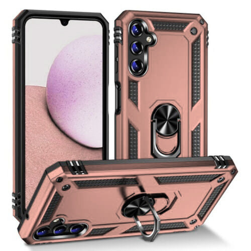 Rose Gold Hybrid Ring Case for Samsung A14 5G