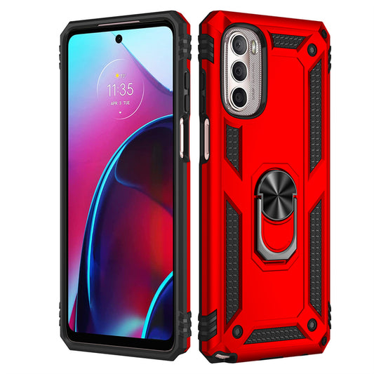 Red Hybrid Ring Case for Motorola G STYLUS 2022