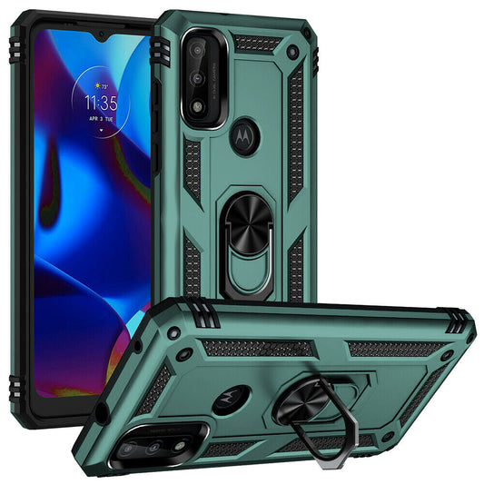 GREEN Hybrid Ring Case for Motorola G PLAY 2023