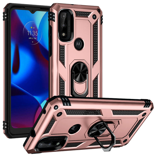 Rose Gold Hybrid Ring Case for Motorola G STYLUS 2022
