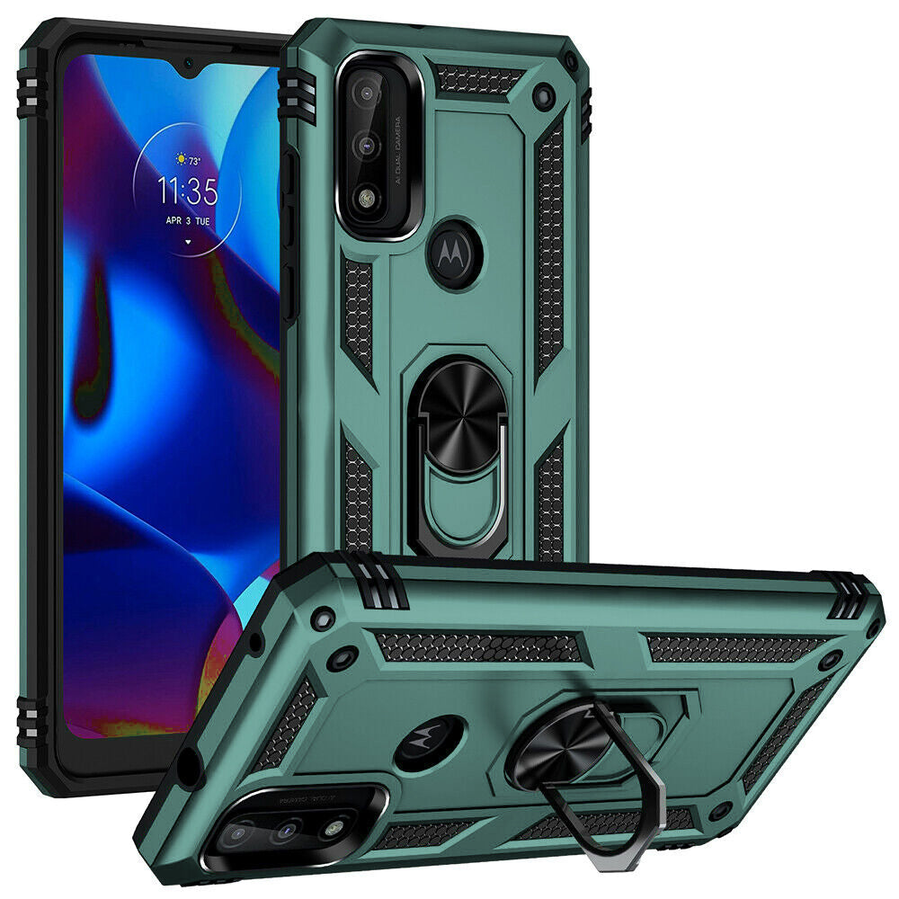 GREEN Hybrid Ring Case for Motorola G POWER 2022
