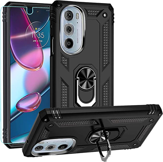 Hybrid Ring Black Case for Motorola EDGE (2022)