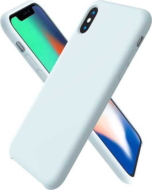 No Logo Silicone Teal Hybrid Case For iPhone X iPhone XS
