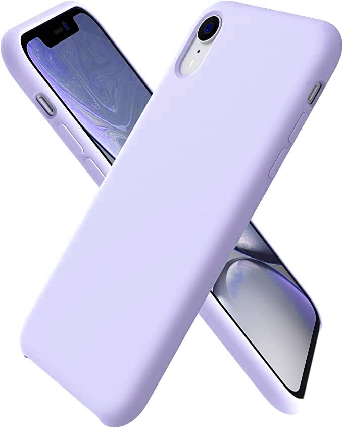 No Logo Silicone Purple Case For iPhone XR