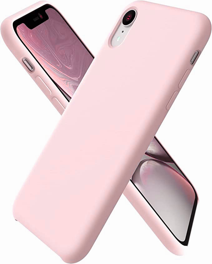 No Logo Silicone Pink Case For iPhone XR
