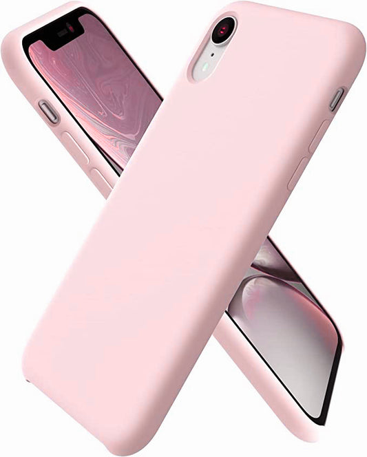 No Logo Silicone Pink Case For iPhone XR