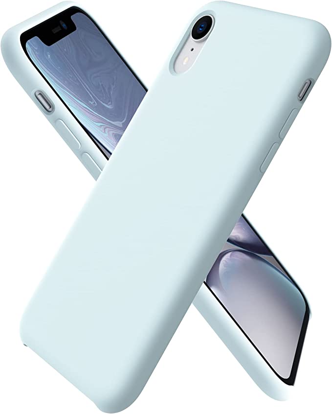 No Logo Silicone Mint Case For iPhone XR