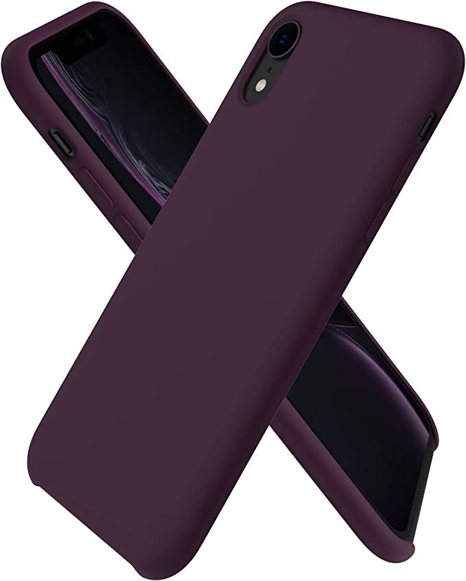 No Logo Silicone Purple Hybrid Case For iPhone Xr