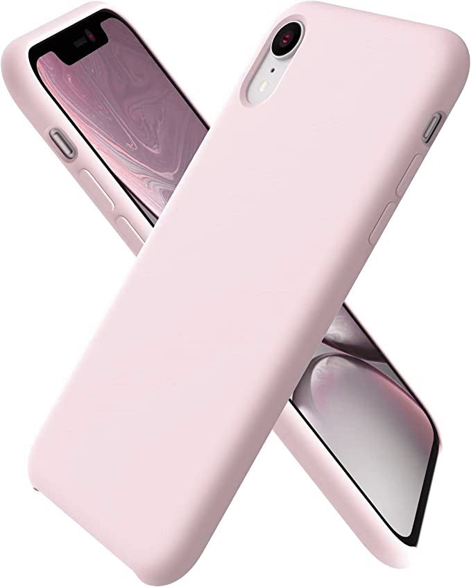 No Logo Silicone Pink Hybrid Case For iPhone XR