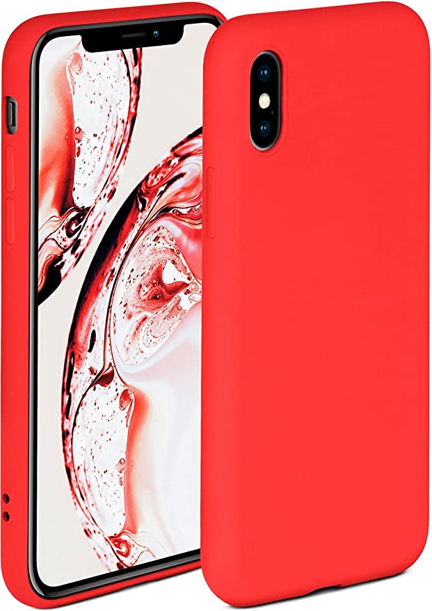 No Logo Silicone Red Hybrid Case For iPhone XS MAX