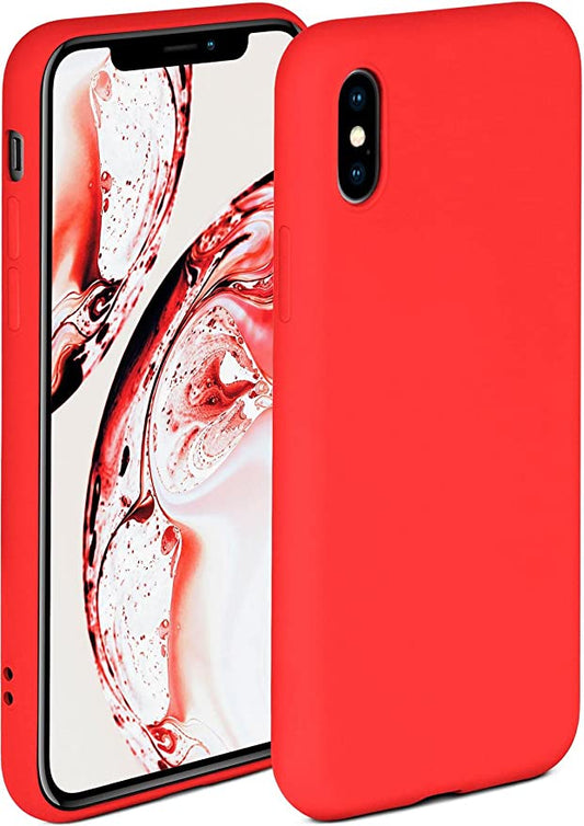 No Logo Silicone Red Hybrid Case For iPhone XS MAX