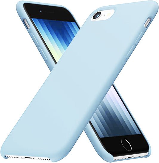 No Logo Silicone Sky Blue Hybrid Case For iPhone 7 iPhone 8
