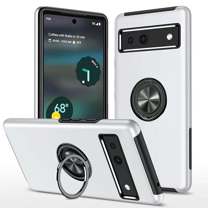 Hybrid Ring Case for Google Pixel 7A Silver