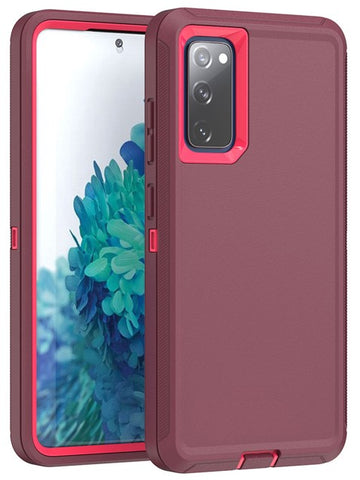 Defender burgundy With Pink Case for Samsung A54 5G