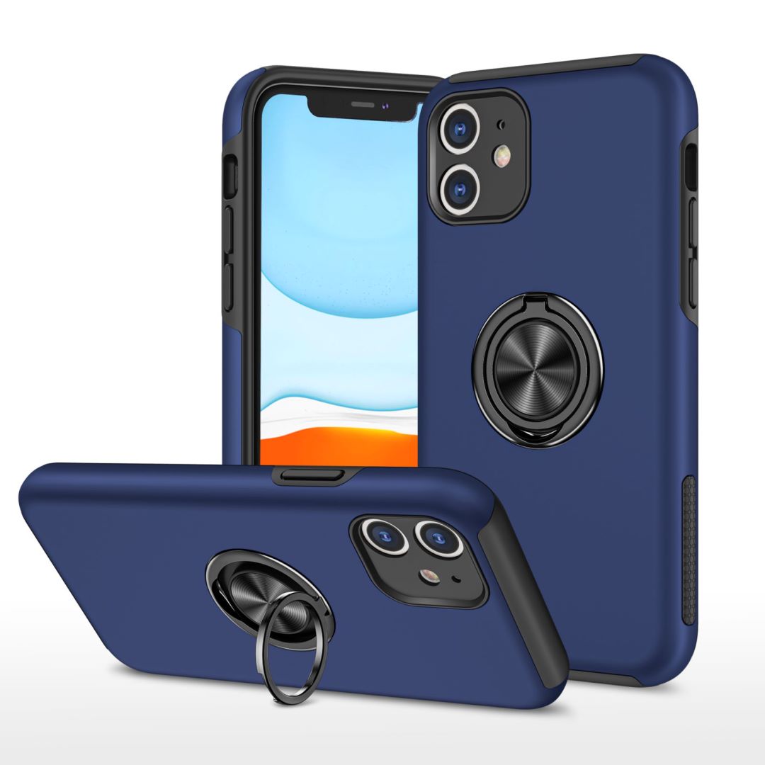 Hybrid Ring Case for iPhone 11 Navy blue