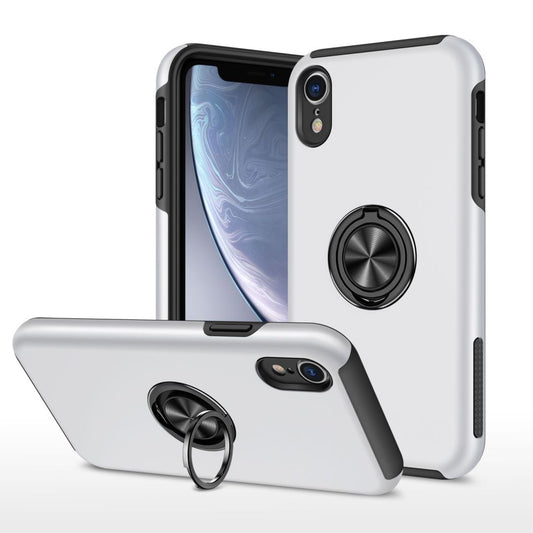 Hybrid Ring Case for iPhone Xr Silver