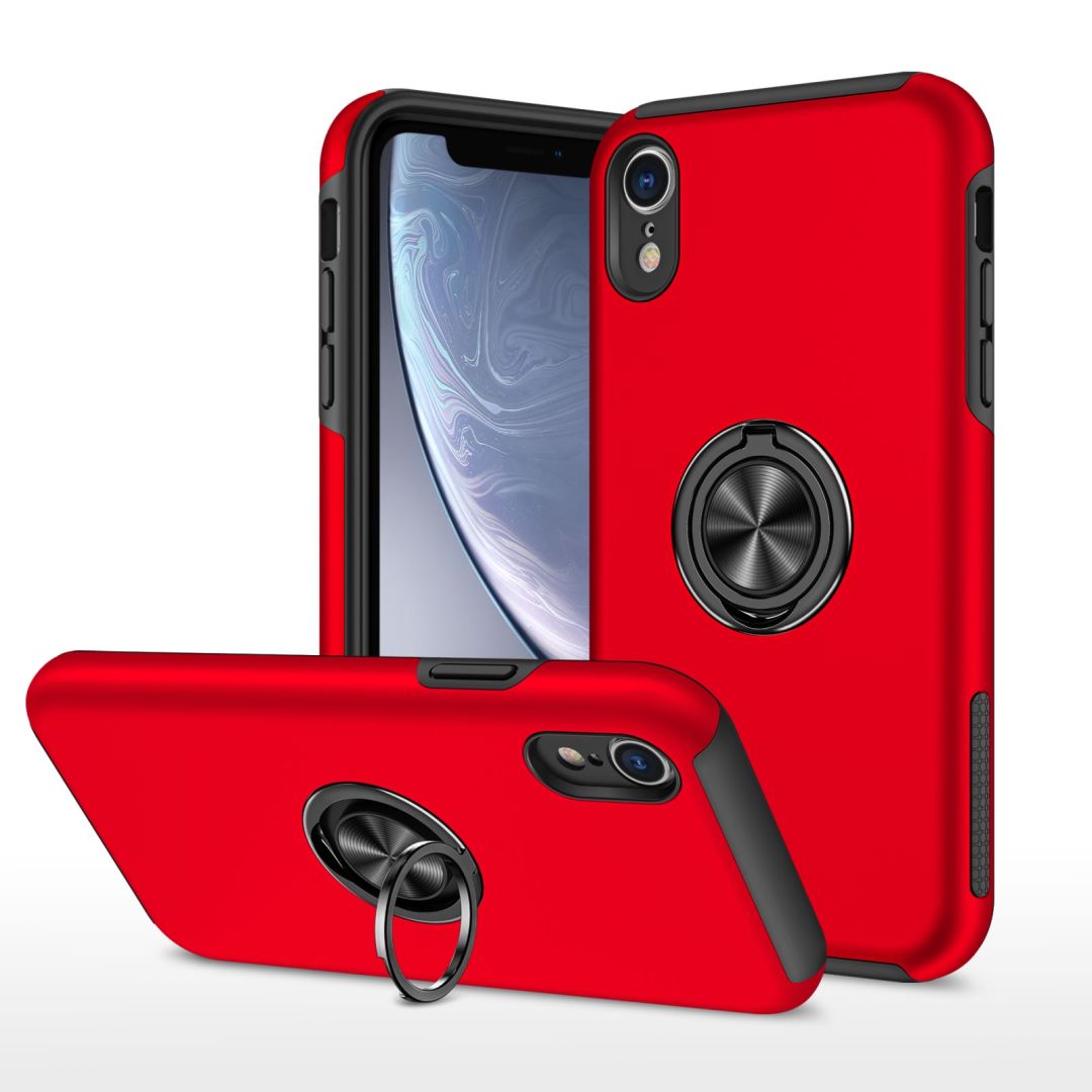 Hybrid Ring Case for iPhone XR Red