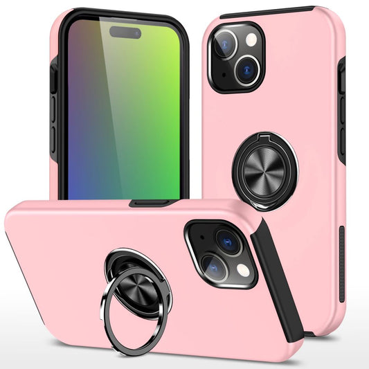 Hybrid Ring Case for iPhone 15 Rose Gold