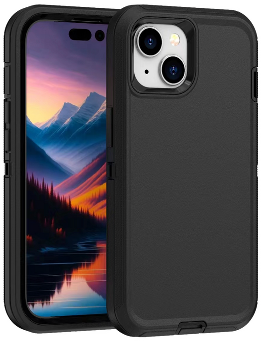 Defender Black Case for iPhone 15 Plus