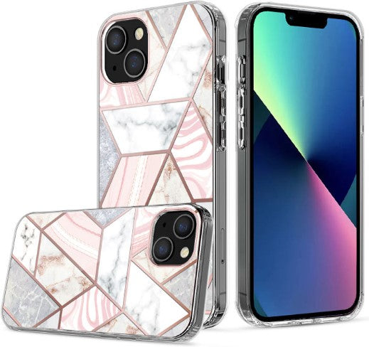 Clear Graphic Case (ZIGZAG MARBLE) for iPhone 15