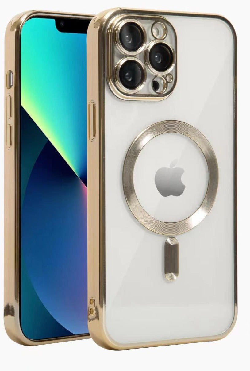 Clear Case Gold Magsafe Camera Lens For iPhone 13