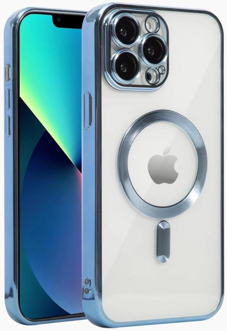 Clear Case Blue Magsafe Camera Lens For iPhone 14 PRO MAX